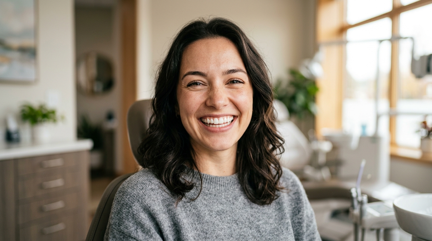 Radiant smiling patient at Castletroy Dental Clinic